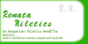 renata miletics business card